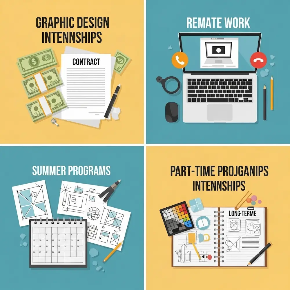 Different types of graphic design internships