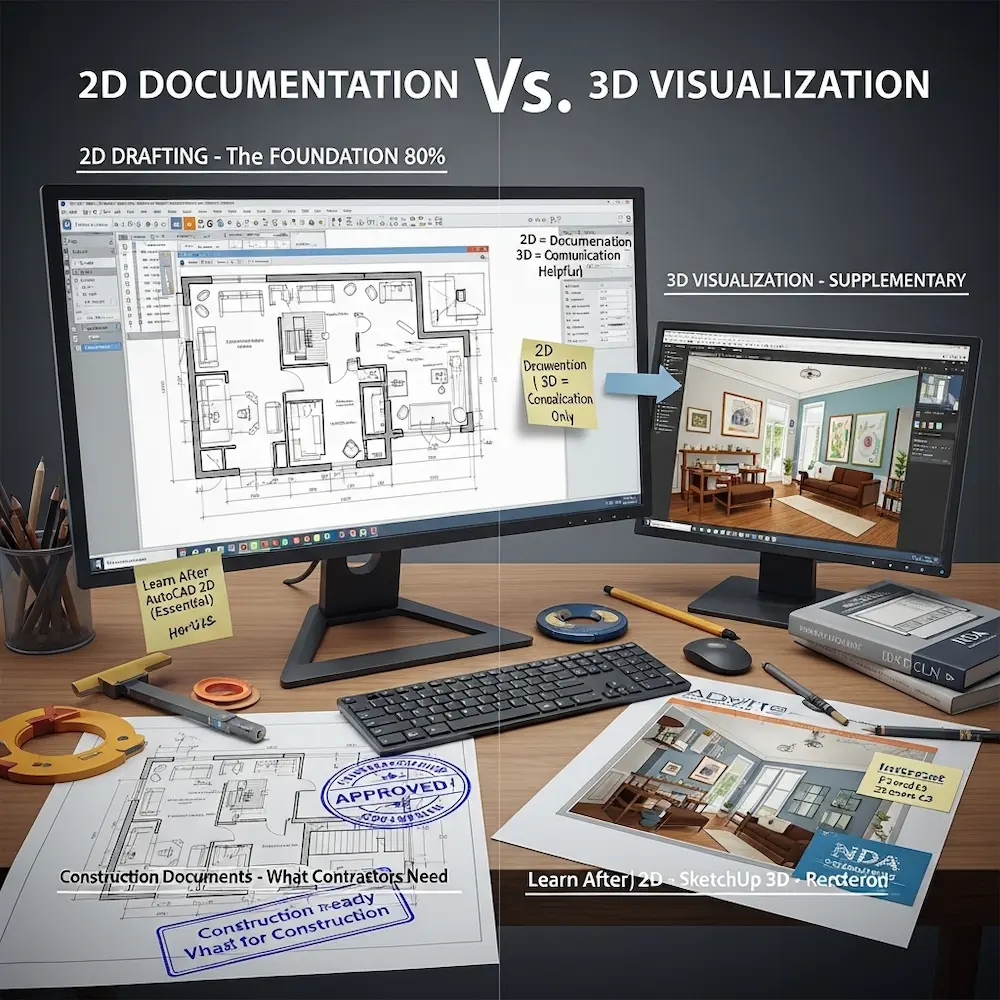AutoCAD 2D vs. 3D Tools