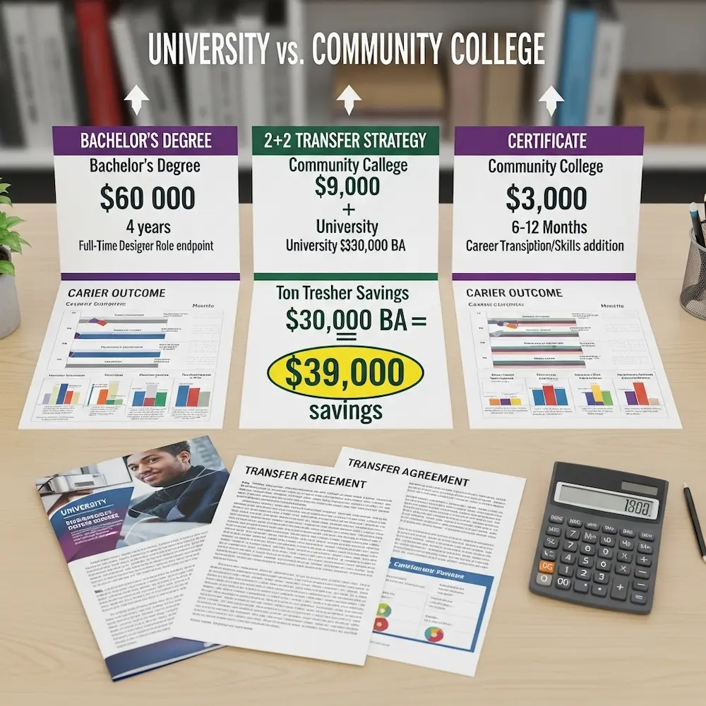 Degree vs. Certificate, University vs. Community College