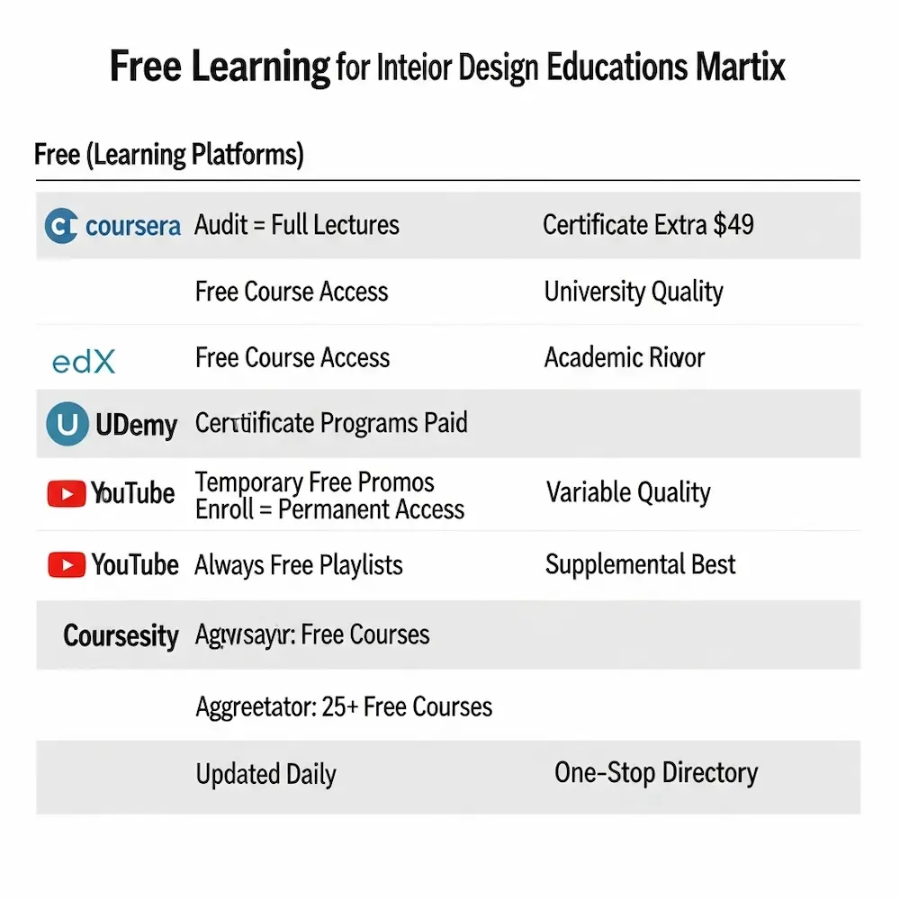 Top Platforms for Free Interior Design Education