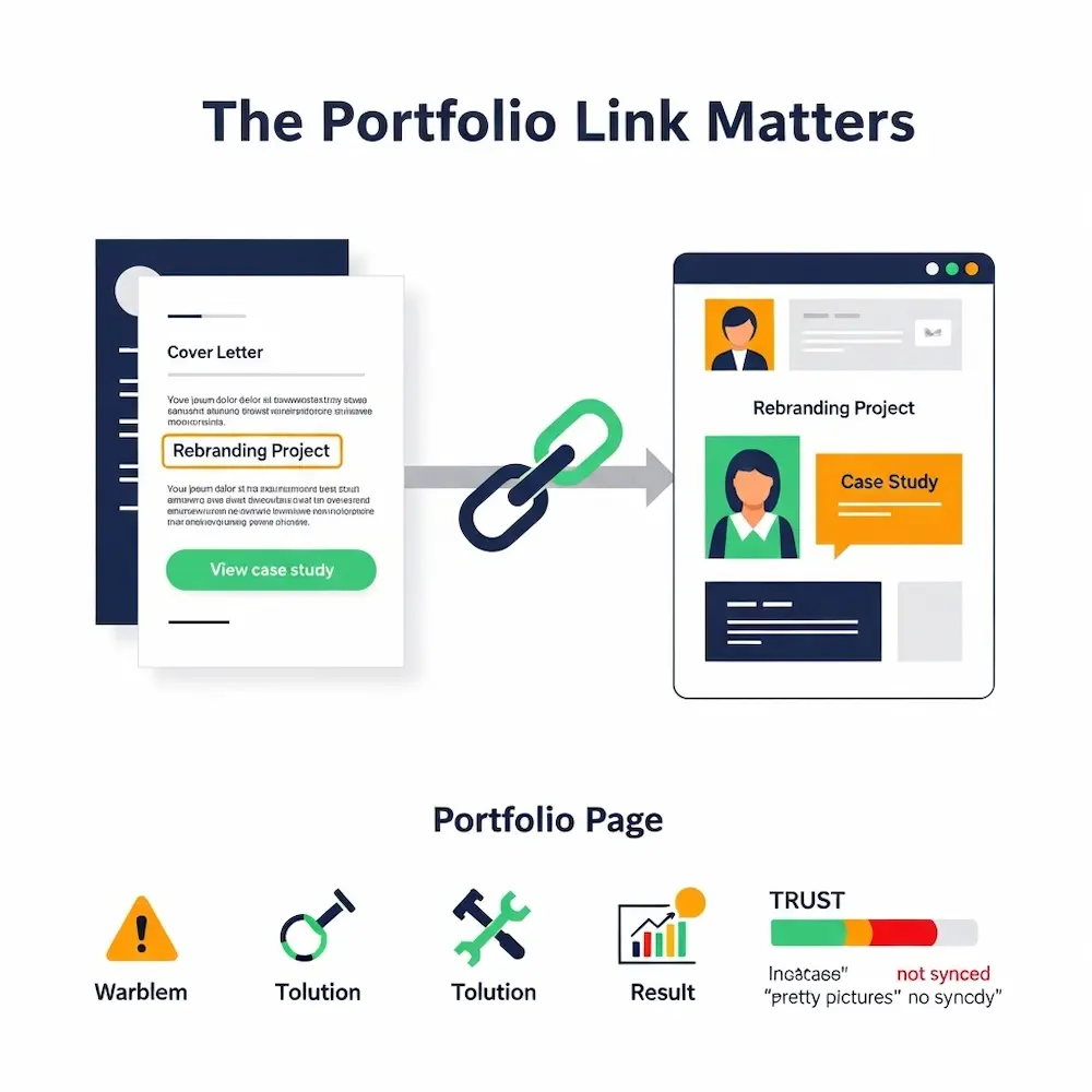 cover letter link to portfolio case study