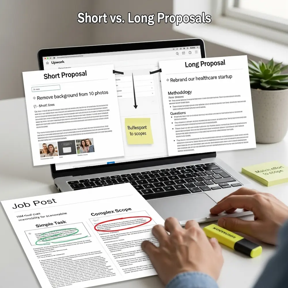 short vs long Upwork proposa