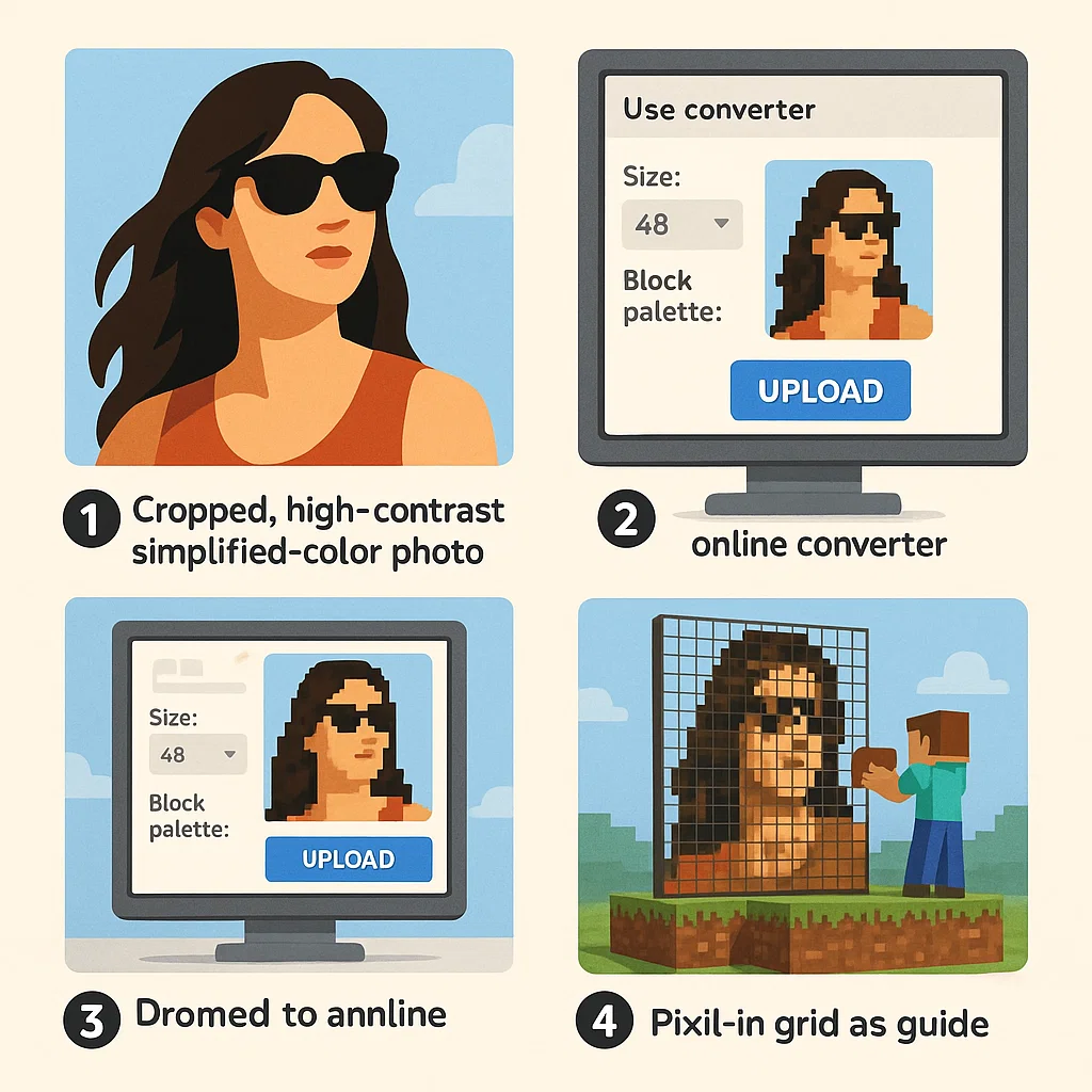 Advanced Minecraft Pixel Art Designer