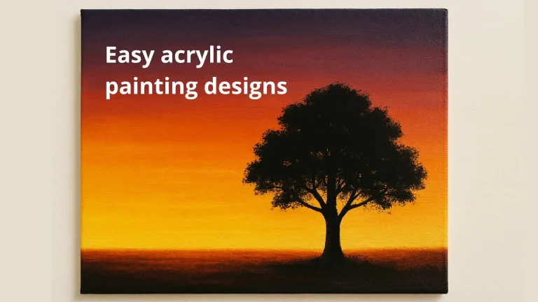 easy acrylic painting designs
