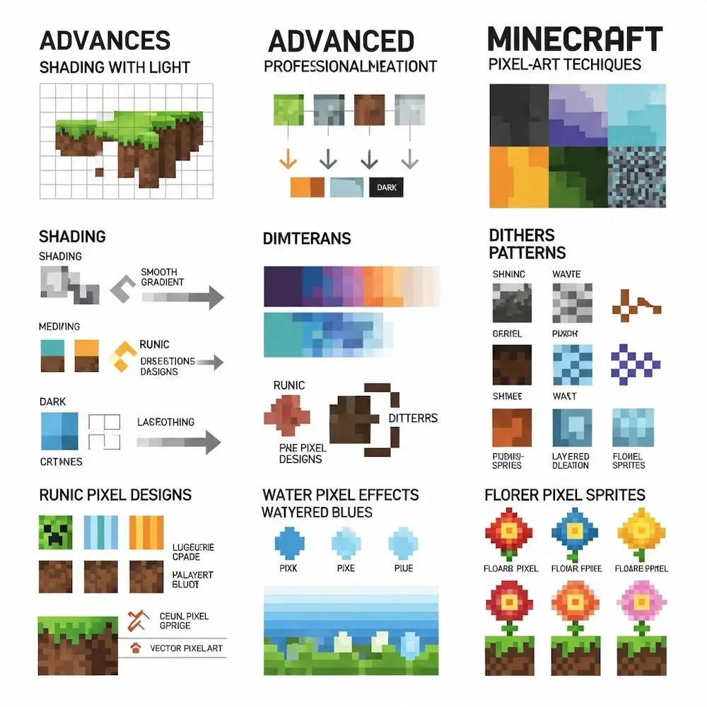 Advanced Techniques minecraft pixel art design