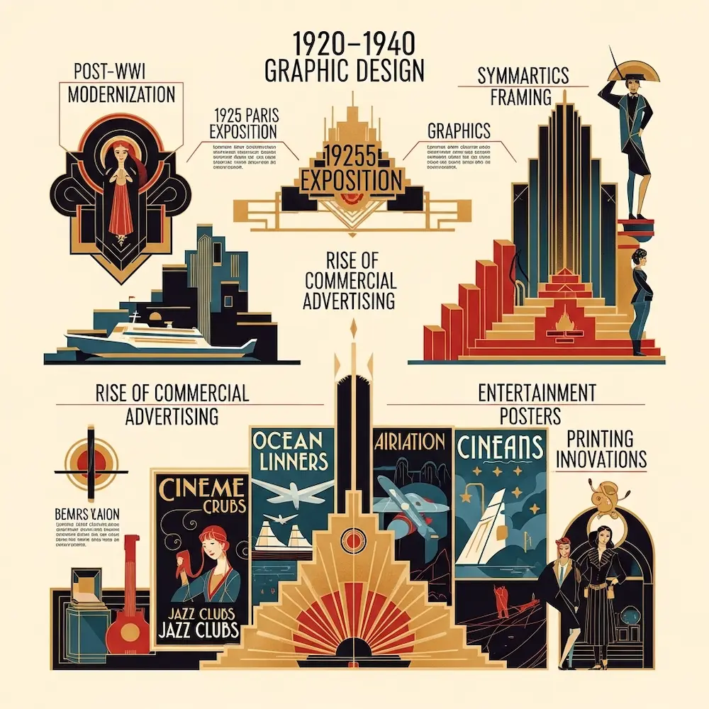 Art Deco Graphic Design Style 1920-1940