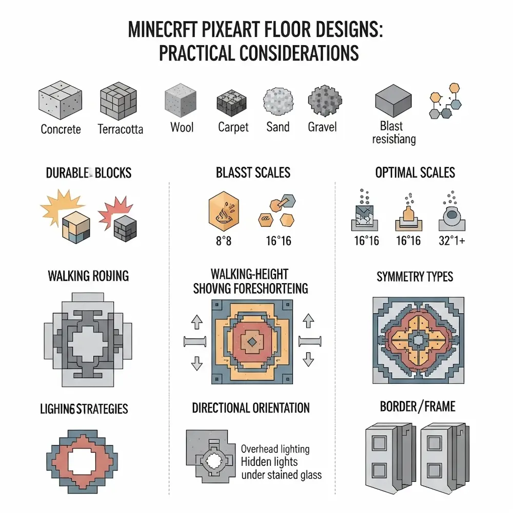 Minecraft Pixel Art Floor Designs