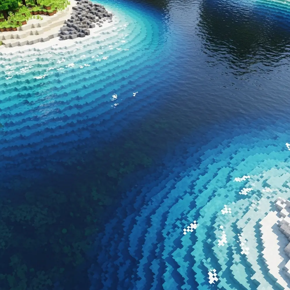 Pixel Art Water Designs Minecraft Simulating Depth and Movement