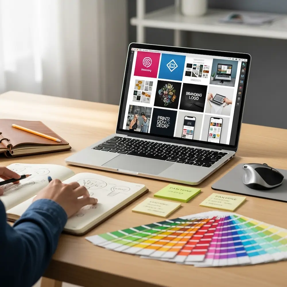 Preparing a professional graphic design portfolio for internship