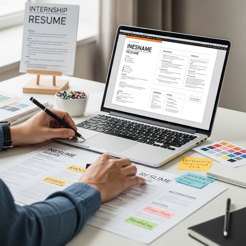 Resume Structure for Graphic Design Internships