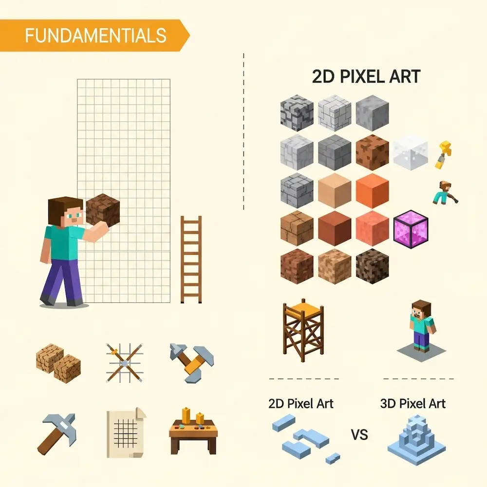 Started with Minecraft Pixel Art Design