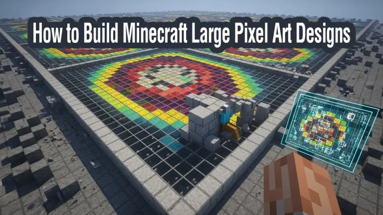 minecraft large pixel art designs